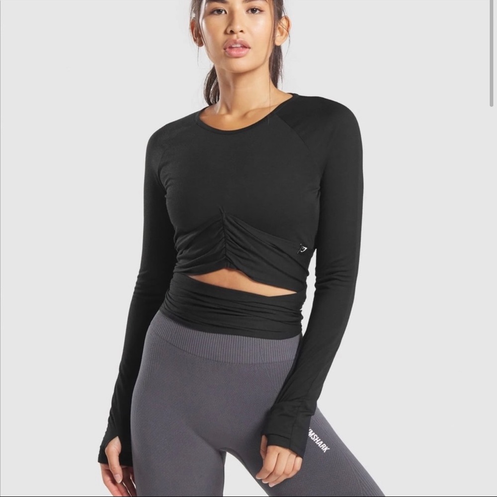 Discontinued green wrap gymshark long sleeve